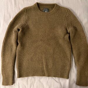 Vince Dark Green Cashmere Wool Knitted Sweater Size Small Long Sleeve Pullover